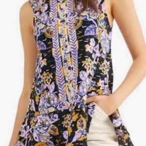 Free People Purple and Blue Dress
